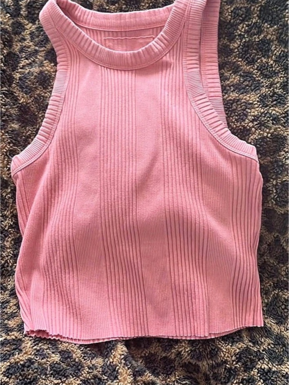 Aerie Pink Ribbed Tank Top